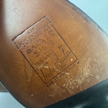 Load image into Gallery viewer, Original 1930&#39;s 1940&#39;s Inky Black Leather Lace Up Shoes with Punch Detail - UK 6 or 6.5
