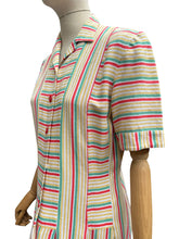 Load image into Gallery viewer, Original 1940’s CC41 Laeta Ramage Moygashel Stripe Day Dress - Bust 36
