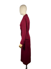Load image into Gallery viewer, Original 1940’s Richard’s Shops Burgundy Red Wool Suit - Bust 36
