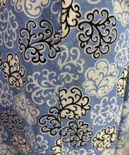 Load image into Gallery viewer, Original 1940&#39;s CC41 Heavy Linen Day Dress in Blue, Black and White - Bust 34
