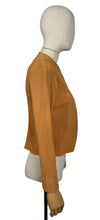 Load image into Gallery viewer, Original 1930’s Golden Ochre Crepe Jacket with Tapunto Quilting - Bust 32 34
