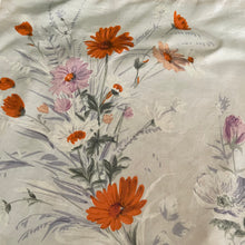 Load image into Gallery viewer, Original 1950&#39;s Floral Scarf in Orange and Purple - Great Headscarf for a Turban
