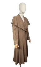 Load image into Gallery viewer, Wounded But Wearable Original American 1930’s Brown Pure Wool Coat with Huge Collar by W.M. Devitz - Bust 34 36 *
