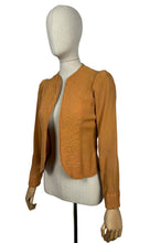 Load image into Gallery viewer, Original 1930’s Golden Ochre Crepe Jacket with Tapunto Quilting - Bust 32 34
