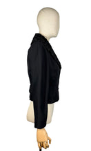 Load image into Gallery viewer, Original 1950’s Black Wool Jacket with Astrakhan Trim - Bust 34 35
