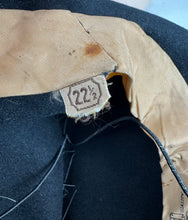 Load image into Gallery viewer, Original 1930’s 1940's Black Felt Fedora with Feather Trim by DUNLAP
