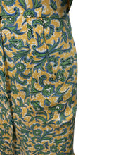 Load image into Gallery viewer, Original 1940&#39;s Volup Linen Day Dress in Yellow, Blue, Green and White - Bust 42 44 *
