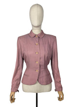 Load image into Gallery viewer, Original 1940&#39;s Pretty Pink Lightweight Wool Single Breasted Jacket - Bust 36 38
