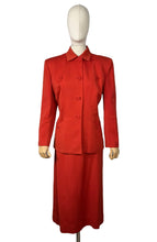 Load image into Gallery viewer, Original 1940&#39;s Lightweight Red Wool Suit by Strauss-Hirshberg&#39;s - Bust 40
