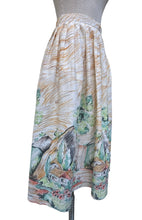 Load image into Gallery viewer, Vintage St Michael Cotton Border Print Skirt with a Cottage - Waist 26
