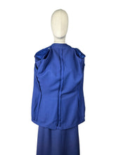 Load image into Gallery viewer, Original 1940&#39;s Hyacinth Blue Fine Linen Skirt Suit by Sacony Palm Beach - Bust 38 40
