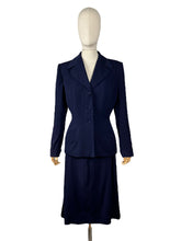 Load image into Gallery viewer, Original 1940&#39;s Navy Medium Weight Wool Suit by FORSTMANN - Bust 38 *
