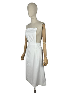 Vintage White Cotton Nurses Uniform Apron - No.2