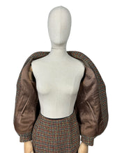 Load image into Gallery viewer, Original 1930&#39;s Single Breasted Walking Suit in Brown, Red, Green, Blue and Mustard Tweed - Bust 38
