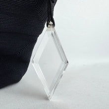 Load image into Gallery viewer, Original 1940's American Corde Style Bag in Navy Blue with Huge Lucite Zip Pull *
