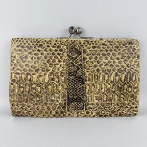 Original Wilco 1930's 1940's Faux Snakeskin Clutch Bag - Great Vintage Accessory