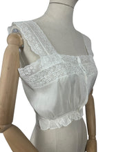 Load image into Gallery viewer, Antique Edwardian Pure Silk Camisole with Lace Detail - Bust 32 34 *
