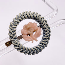 Load image into Gallery viewer, Original 1940&#39;s Pale Blue and Pink Wartime Make Do and Mend Wire Brooch with Flower Button Middle *
