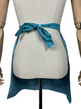 Load image into Gallery viewer, Original 1960&#39;s Blue, Black and White Cotton Pinny from New York World&#39;s Fair 1964 1965 - Waist 26 *
