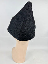 Load image into Gallery viewer, Original 1930's Black Felt Pixie Hat - Great High Hat *

