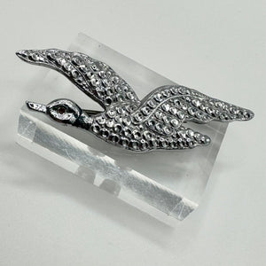 Vintage 1950's Punched Steel Flying Duck Brooch