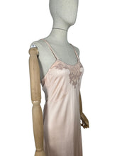 Load image into Gallery viewer, Original 1940’s Pale Pink CC41 Celanese Slip with Applique - Bust 32 34
