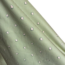 Load image into Gallery viewer, Original 1930's Green and Cream Fine Cotton Dressmaking Fabric with Leaf and Check Print - 35" x 98"
