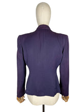 Load image into Gallery viewer, Wounded but Wearable Original 1940's Purple Wool Single Breasted Jacket - Bust 36
