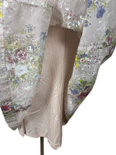 Load image into Gallery viewer, Original 1950&#39;s Pretty Pale Pink Nylon Dress with Floral Print in Blue, Yellow and White - Bust 36 37
