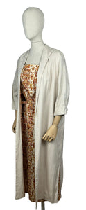 Utterly Fabulous Original 1950's Greek Themed Novelty Print Belted Dress and Coat Set - Bust 40" *