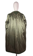 Load image into Gallery viewer, Original 1950's Volup Rensor Green Herringbone Wool Coat with Huge Faux Fur Collar - Bust 42 44
