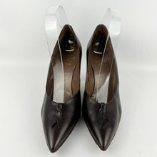 Load image into Gallery viewer, Original 1950&#39;s Bally of Switzerland Dark Brown Leather Stiletto Heels - UK 5 5.5
