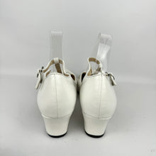 Load image into Gallery viewer, Re-Mix Starlet 1920&#39;s 1930&#39;s T-Strap Sandals in Ivory Leather - UK Size 9
