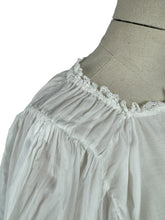 Load image into Gallery viewer, Antique Fine Cotton Lawn Chemise with Huge Sleeves - Would Make a Great Blouse - Bust 34 36
