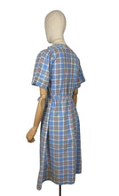 Load image into Gallery viewer, Original Early 1930&#39;s Blue, White, Red and Yellow Cotton Chore Dress - Bust 34 36
