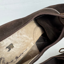 Load image into Gallery viewer, Original 1950's Brown Suede and Leather Lace Up Shoes with Low Heel - UK 4
