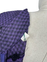 Load image into Gallery viewer, Original 1950&#39;s Purple and Black Wool Check Wiggle Dress - Bust 34 36
