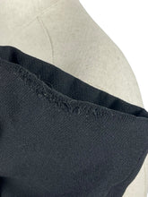 Load image into Gallery viewer, Original 1940’s Black Wool Double Breasted Coat with Velvet Appliqué Detail - Bust 42 44 46 *
