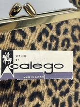 Load image into Gallery viewer, Original 1950&#39;s Calego of Canada Faux Leopard Skin Bag
