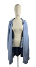 Load image into Gallery viewer, Original 1950&#39;s Ice Blue Grosgrain Edge to Edge Coat - Bust 36 38 40
