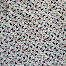 Load image into Gallery viewer, Original 1930&#39;s White, Black, Blue and Red Cotton Dressmaking Fabric - 33&quot; x 148&quot;
