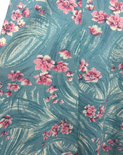 Load image into Gallery viewer, Original 1950’s Blue, Pink and White Belted Cotton Summer Dress - Bust 38
