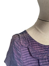Load image into Gallery viewer, Original 1950&#39;s Purple and Pink Net Evening Dress with Scallop Detail - Bust 32 *
