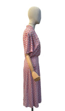 Load image into Gallery viewer, Original 1940’s Red and White Stripe Crepe Day Dress - Bust 40 42
