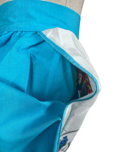 Load image into Gallery viewer, Original 1950's Vibrant St Michael Cotton Apron - Blue and White with Floral Print in Pink and Yello
