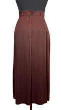 Load image into Gallery viewer, Original 1940's Warm Brown Lightweight Wool Pleated Skirt - Waist 24
