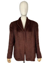 Load image into Gallery viewer, Original 1940&#39;s Faux Fur Dark Brown Teddy Bear Edge to Edge Jacket - Bust 36 38
