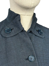 Load image into Gallery viewer, Original 1940&#39;s Black and Blue Wool Suit by Styled by Swansdown New York - Bust 34
