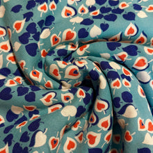 Load image into Gallery viewer, Original 1940's Red, White and Blue Linen Dressmaking Fabric - 35" x 140"
