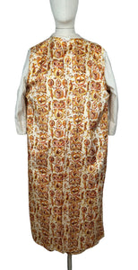 Utterly Fabulous Original 1950's Greek Themed Novelty Print Belted Dress and Coat Set - Bust 40" *